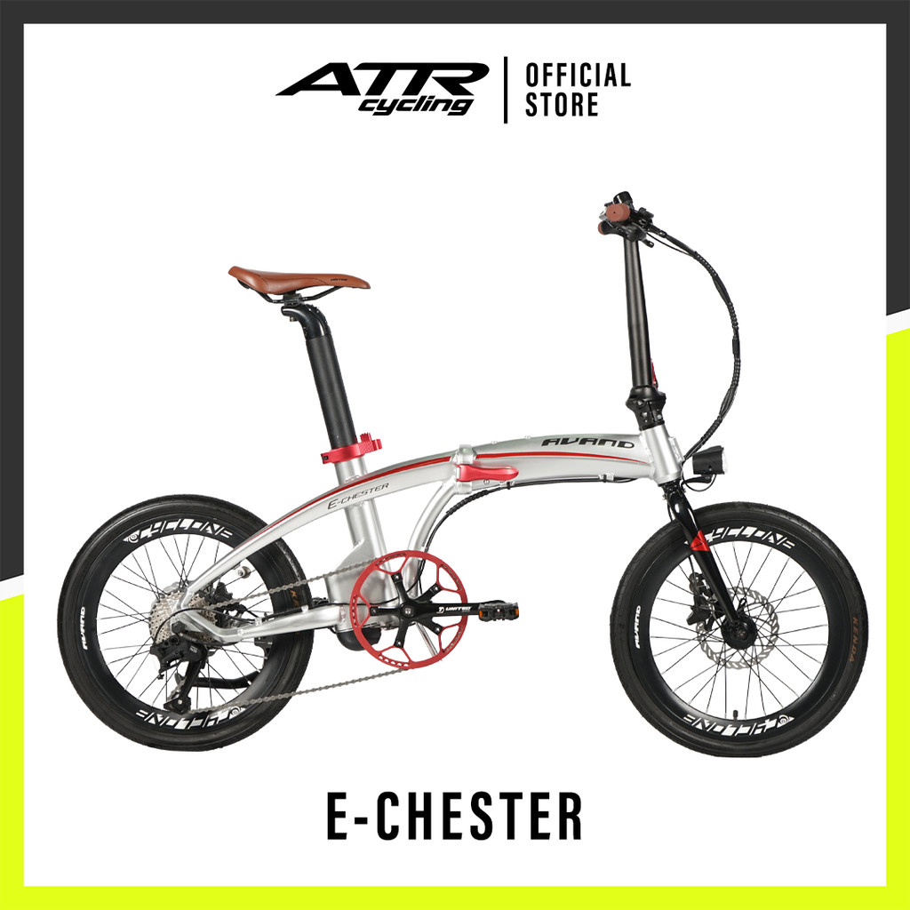 SEPEDA E-BIKE 20-09SP FOLD AVAND E-CHESTER (21) SLV-RD
