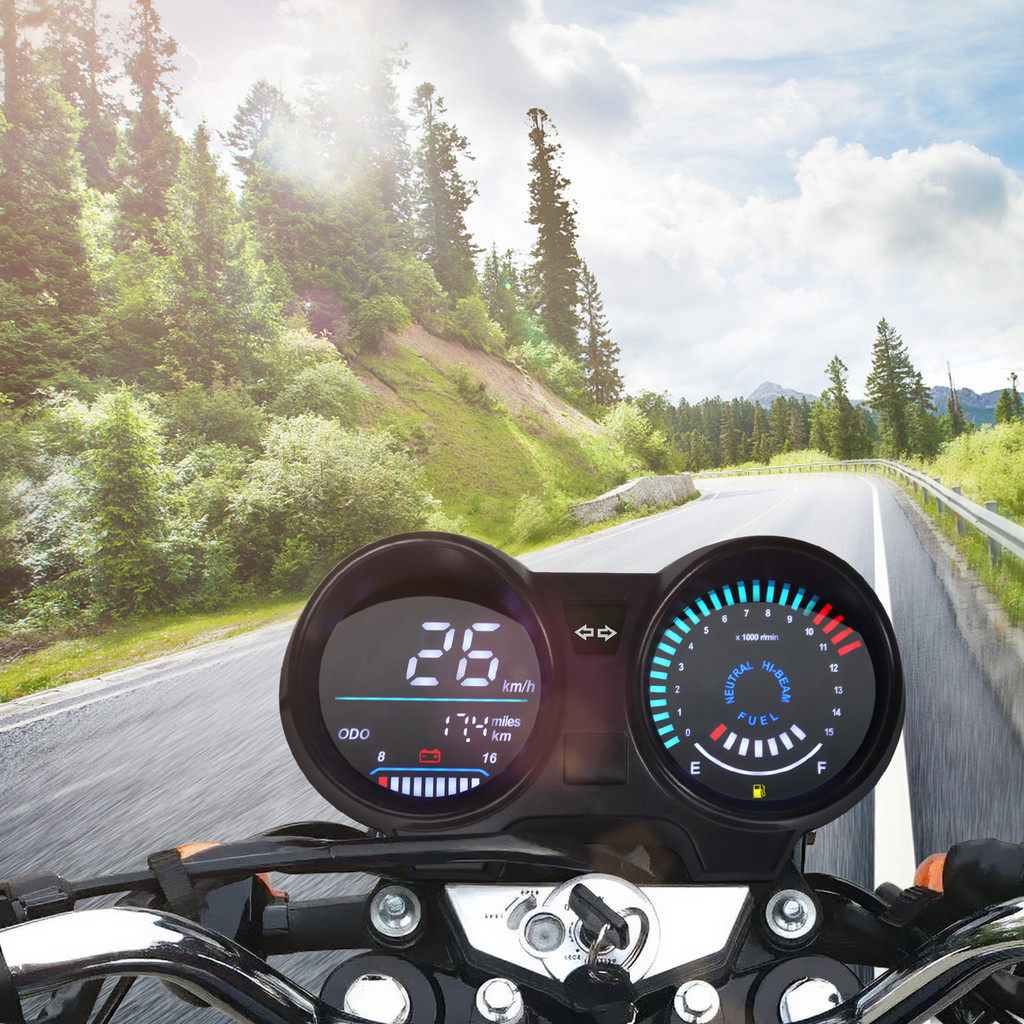 Speedometer Digital LED untuk Motor CG125, Pengukur RPM, Panel Digital untuk TITAN 150 Honda CG150 F
