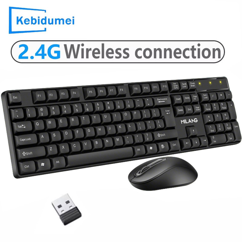 2.4G Wireless Keyboard Mouse Set 104 Keys Standard Keyboard Gaming Keyboard Mouse Kit for Android TV