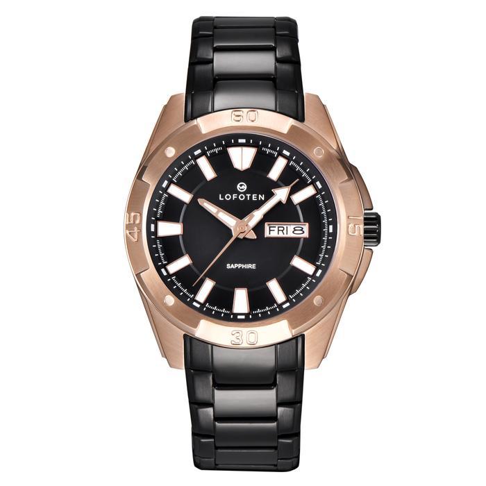 LOFOTEN Watch - Jam Tangan Pria - Sapphire - F-6505M - Original - Rosegold