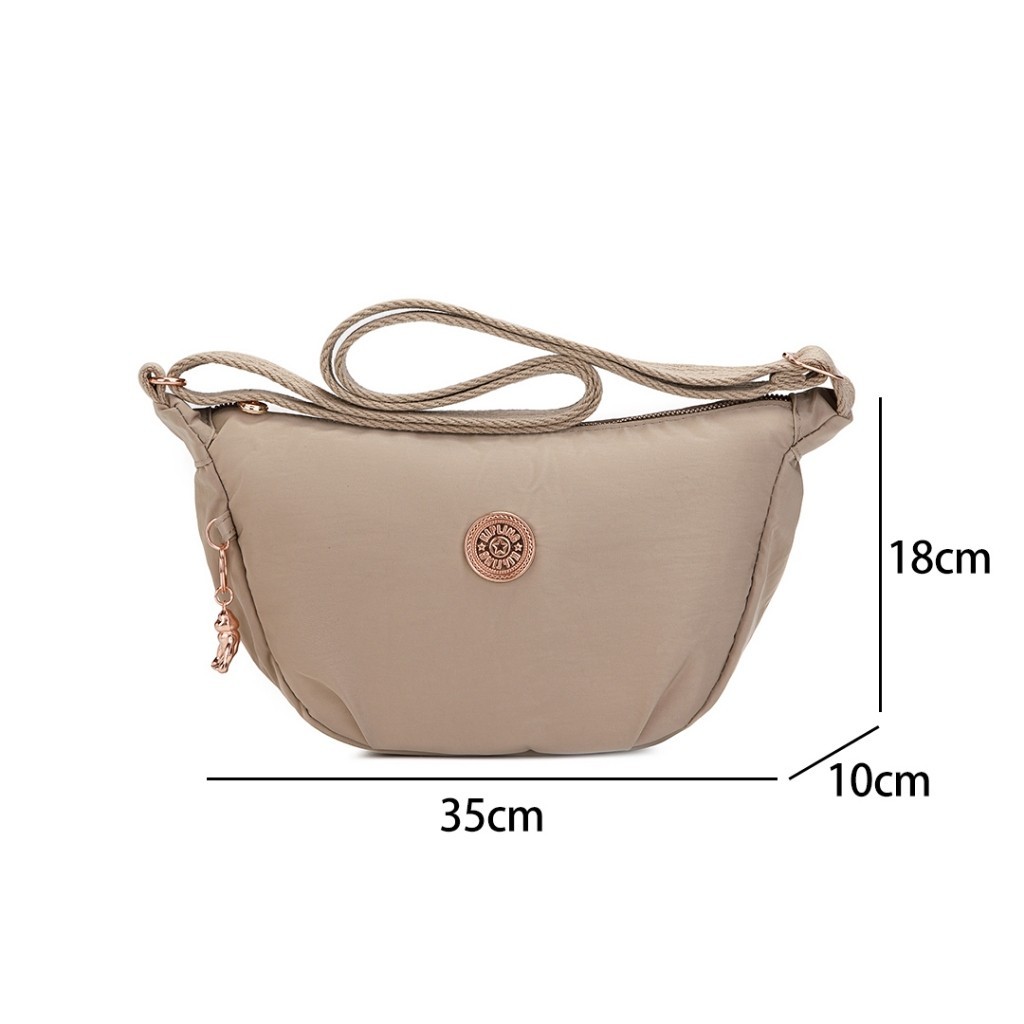Tas Selempang kipling 9906  Wanita Tas Selempang Halfmoon Tas Nylon SlingBag Waterproof