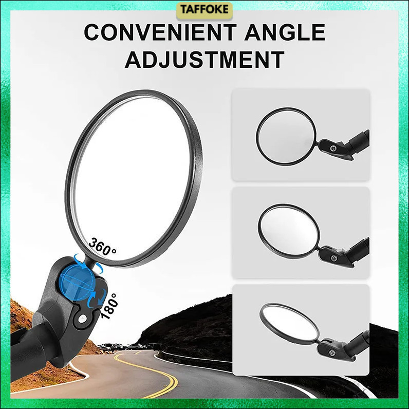 Kaca Spion Sepeda Bike Rearview Mirror Foldable Convex 1 Pair - YT05
