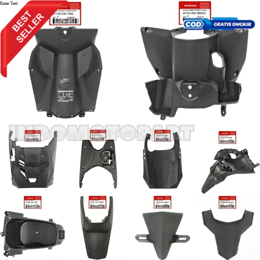 Paket Body Motor Cover Body Kasar Beat ECO Street 2016 - 2019 Original