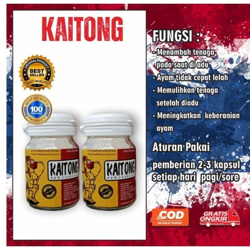 Kaitong - Dopping Aduan Ayam Laga Kaitong 20 Kapsul Original