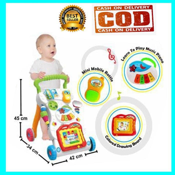 Mainan Baby Walker Music AU03 - Dorongan Bayi Musik - Dorongan Push walker - Baby Walker