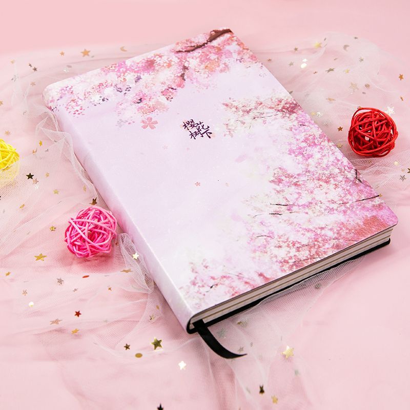 A5 Creativity Hand Ledger Sakura Blank Grid Dot Hand Ledger Girl Heart Cute Diary Notebook Student S