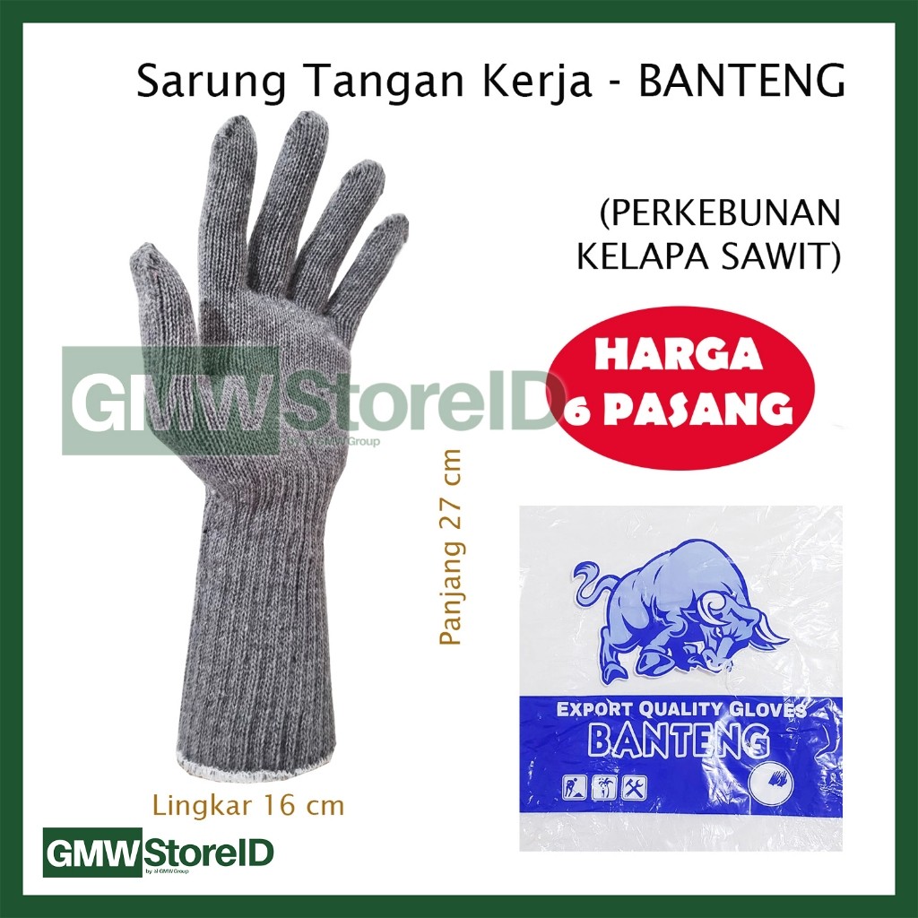 MASSRUS - Sarung Tangan Kerja Warna Abu-Abu Panjang untuk Kebun Sawit  terbaru