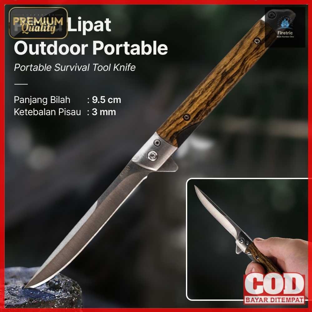 Pisau Lipat Outdoor Portable Knife Survival Tool - M390