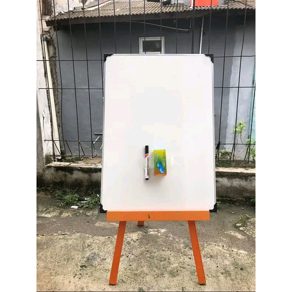 WHITEBOAR STANDING / 1 SET PAPAN TULIS DAN STANDING / Triphod Papan Tulis / WhiteBoard