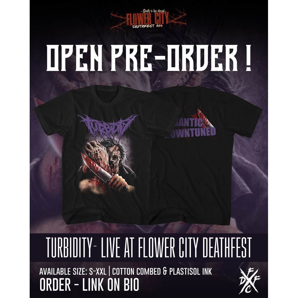 Tshirt Official Merchandise Dewasa Turbidity - Live At FCDF VI Death Is Life Eternal
