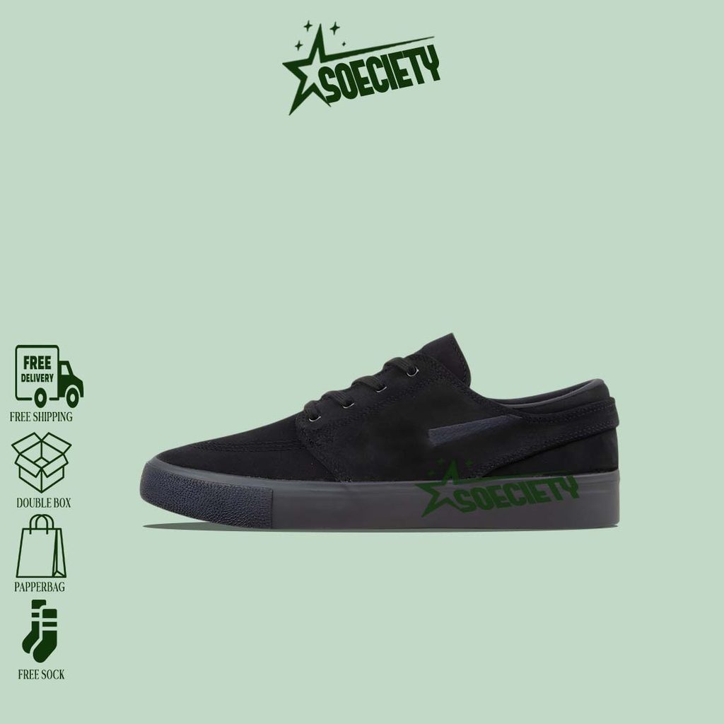 Sepatu Sneakers Nike SB Zoom Stefan Janoski RM SB Triple Black BNIB Unisex