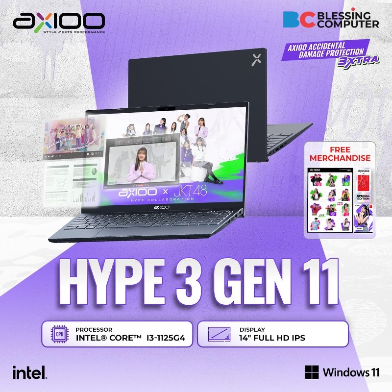 AXIOO Mybook HYPE 3 G11 Core i3 1125G4 8GB 512GB W11 PRO Grey