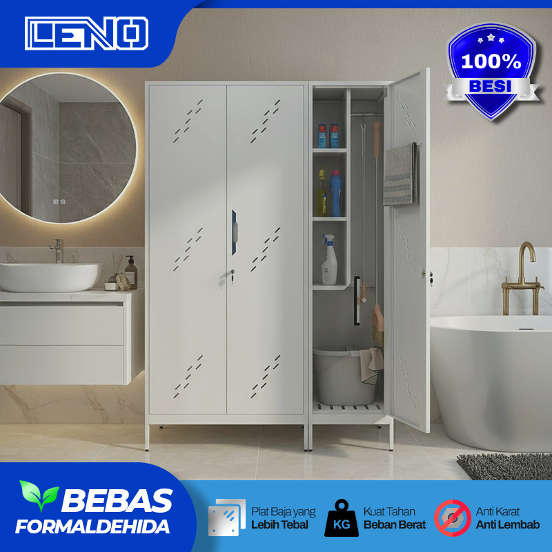Lemari Alat Kebersihan Lemari Sapu Besi Lemari Janitor Besi Storage Alat Pembersih Cleaning Cabinet