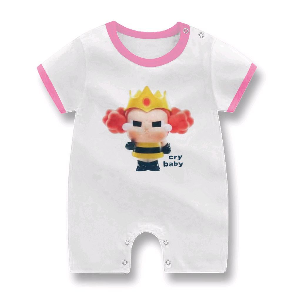 cry baby crown Baju Anak Romper Bodysuit untuk Bayi Baru Lahir Usia 0-12 Bulan Nyaman dan Mudah Dipa