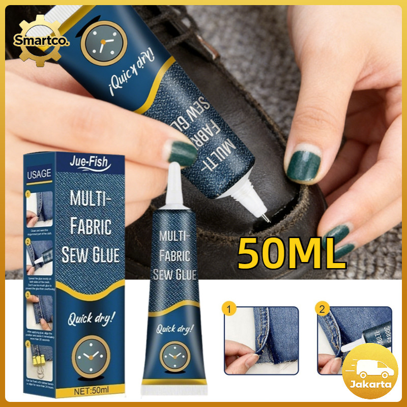 50ml Lem Perekat Kain Super Kuat Lem Kain Tanpa Jahit Fabric Glue Untuk Lem Perekat Kain Kulit Sew G