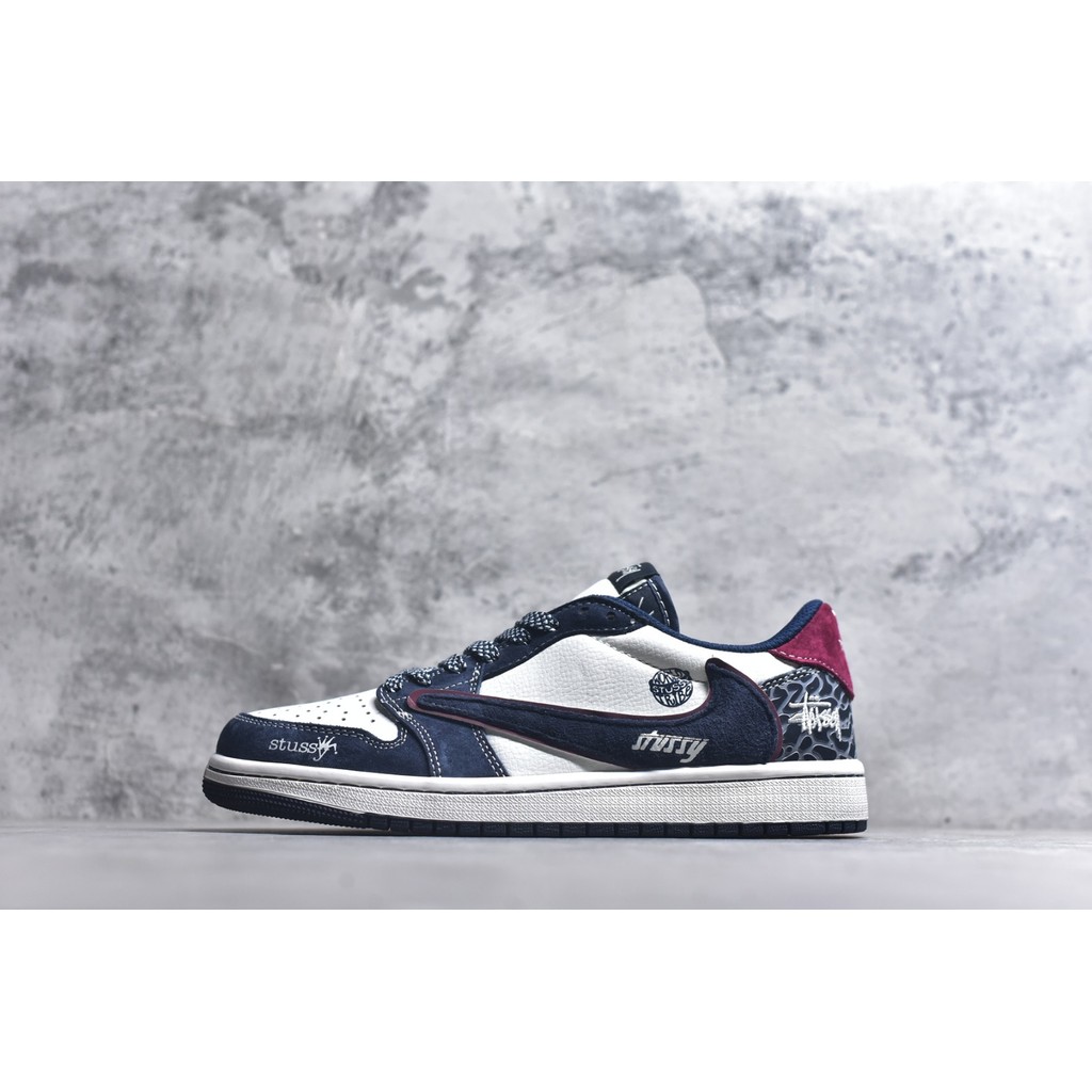 N1K3 A1r Jordan 1 Low Sepatu kets kasual rendah atas yang disesuaikan dengan kualitas tinggi