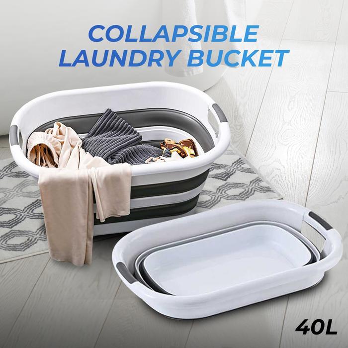 Ember Baskom Lipat Persegi Kotak Pel Lantai Laundry Besar Serbaguna