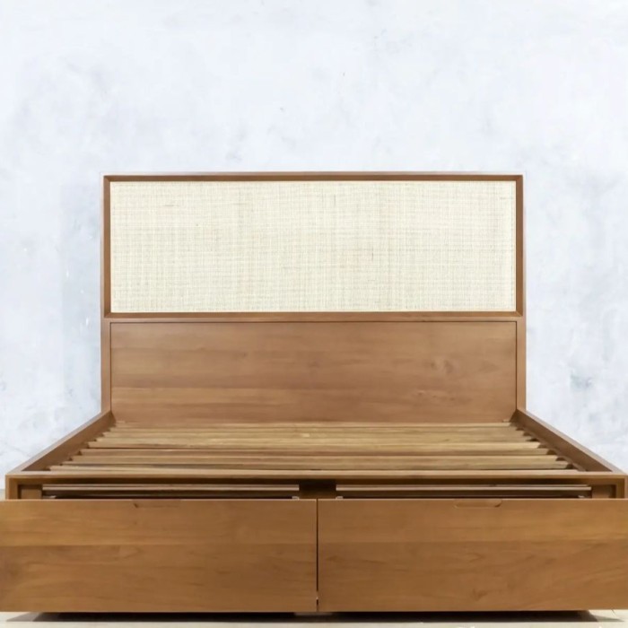 Dipan Minimalis Kayu Jati - Dipan Kayu Jati Laci - Dipan laci