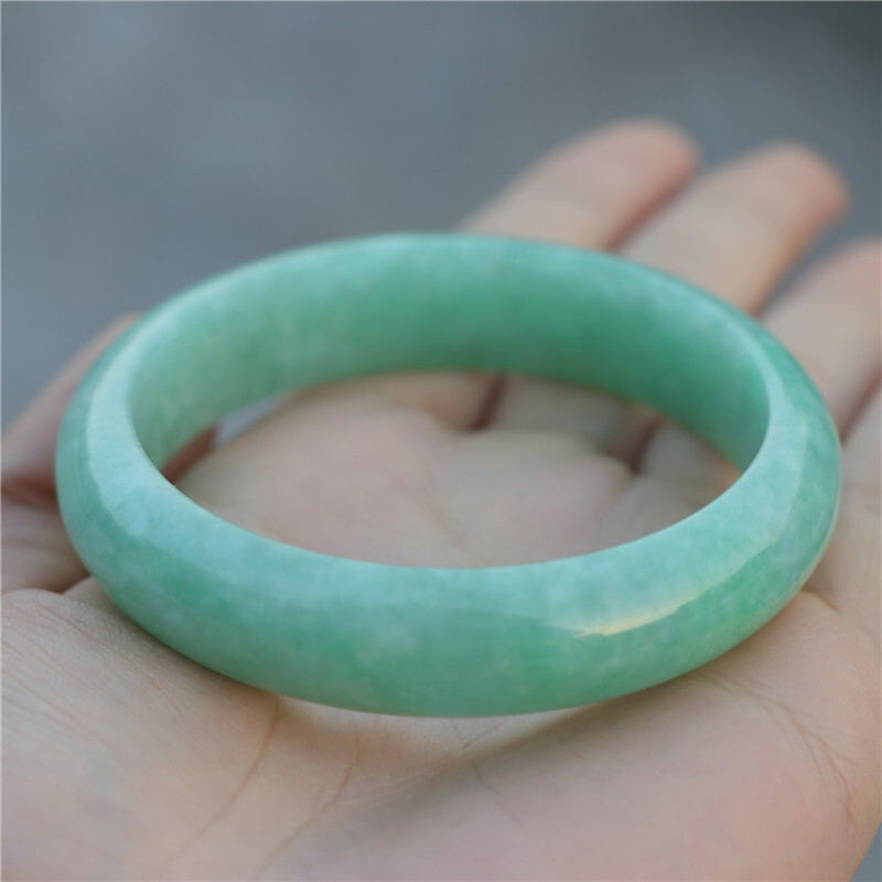 Gelang giok untuk wanita gelang giok Burma gelang giok hijau muda dan putih muda hijau muda harap pe