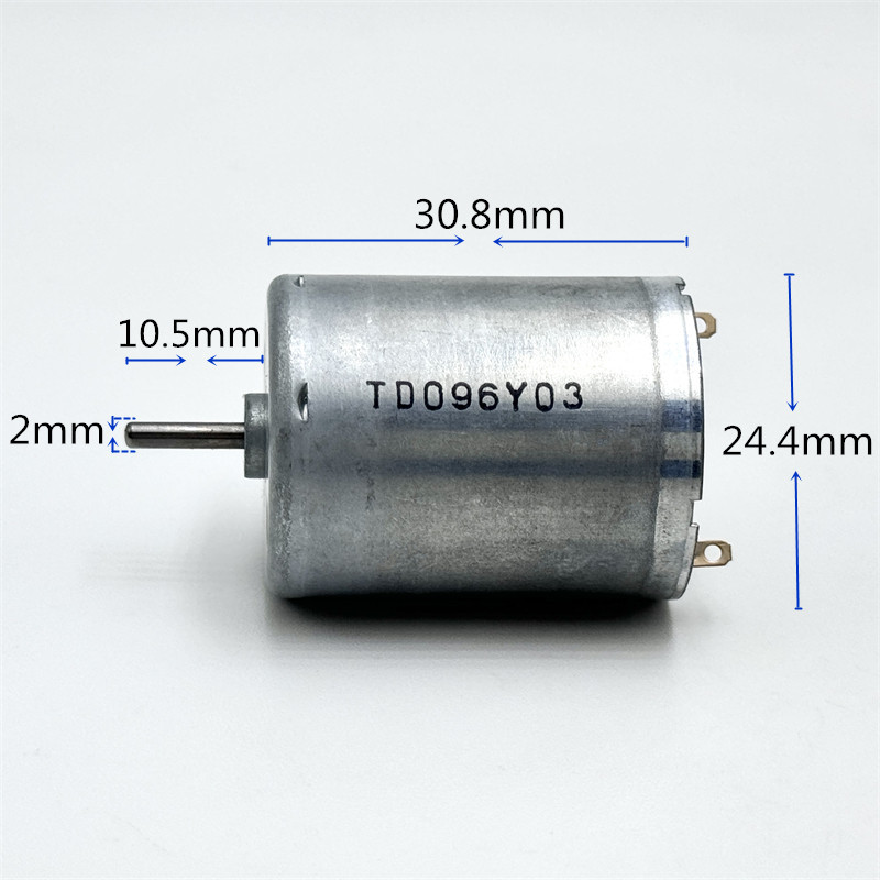 MABUCHI RK-370CA-18260 Motor Listrik Sikat Logam DC 6V-12V 7600RPM Mikro RF-370CA Motor Bulat 24mm
