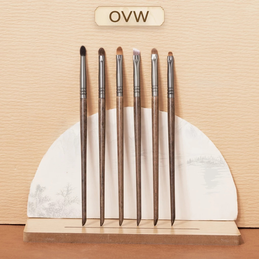 MOJIM - OVW Set 6 Pcs Kuas Makeup Kuas Eyeshadow Alis Bibir Eyeliner Professional Brush Set Pemula M
