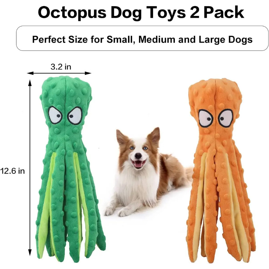 Pet Plush Dog Toy Voice Octopus Shell Puzzle Toy Bite Resistant Interactive Pet Dog Teeth Cleaning C