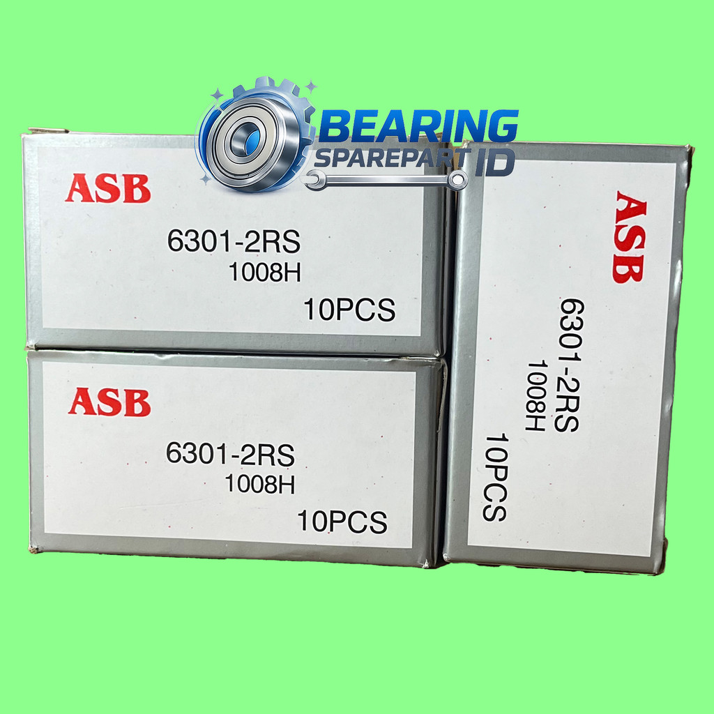 DISKON ASB 6301 2RS 1 DUS ISI 10 PCS Bearing 6301 2RS-15MM Laher 6301 2RS-15MM -- BISA COD