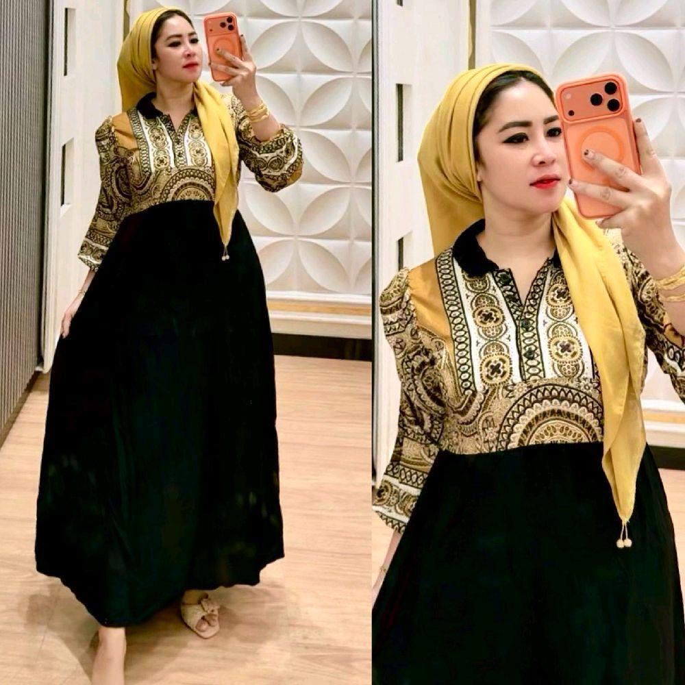 Pakaian Nandira Motif Kombinasi Polos Katun Rayon Twill Ld 110 Pb 138 Baju Memberi Variasi Sederhana