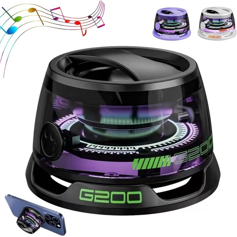 Speaker Ultra Portabel G200 dengan Klip Magnetik BT5.3 Mini RGB Sound Box 20 Jam Waktu Putar, Esensi