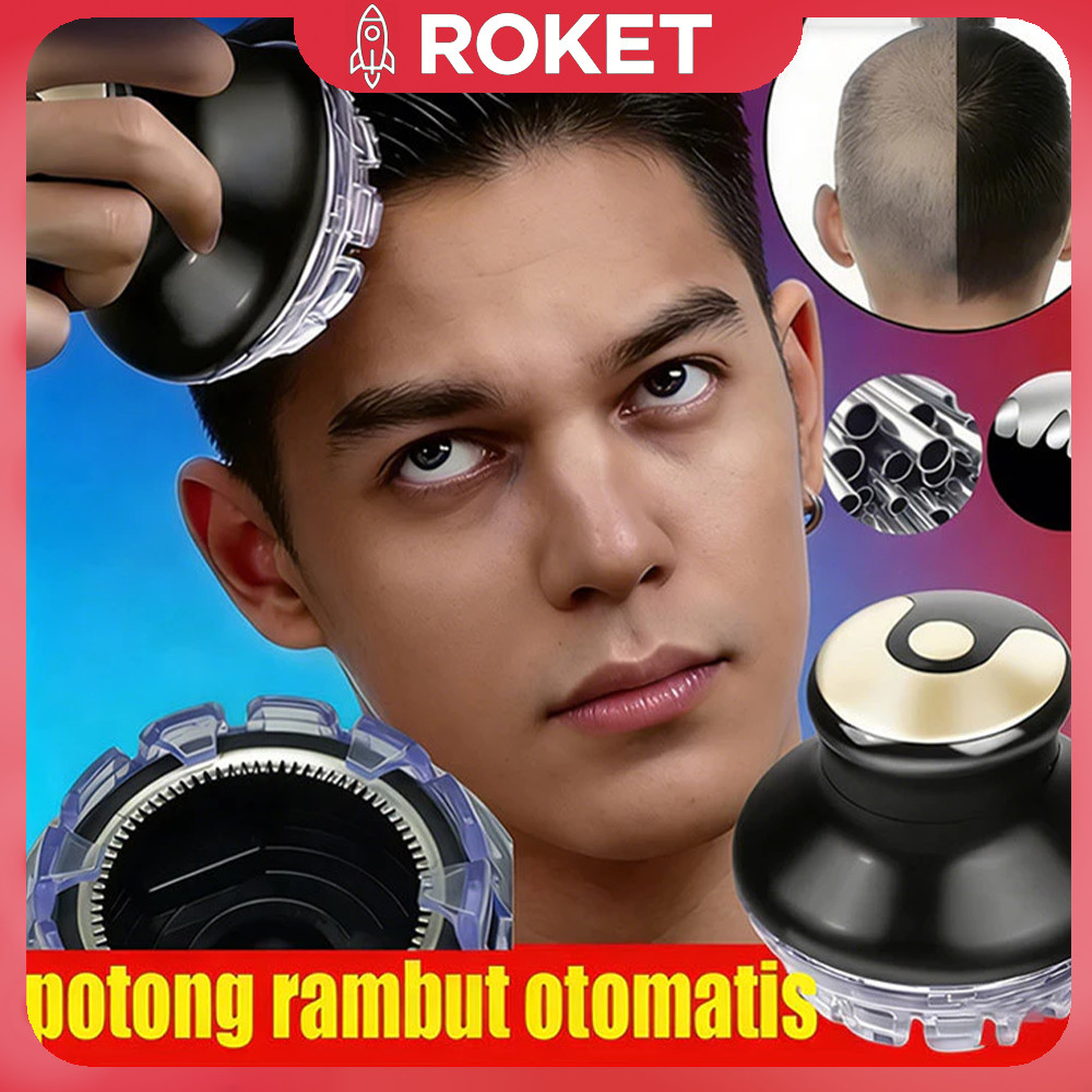 Alat Cukur Rambut 360 Derajat Desain Berputar Untuk Pria & Wanita