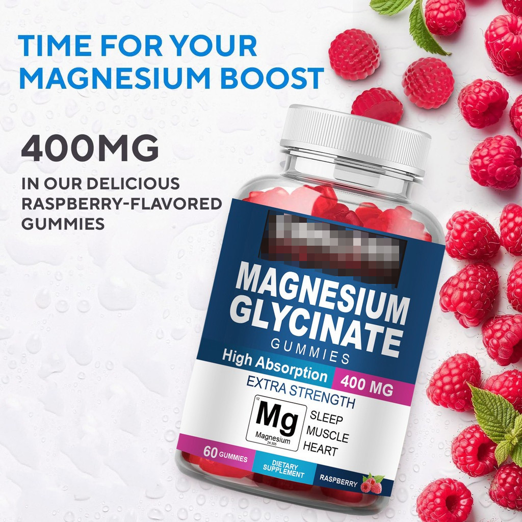 Magnesium Glycinate Gummies 400mg Anti Kecemasan | Anti Kelelahan | Pereda Ketegangan | Suplemen Ant