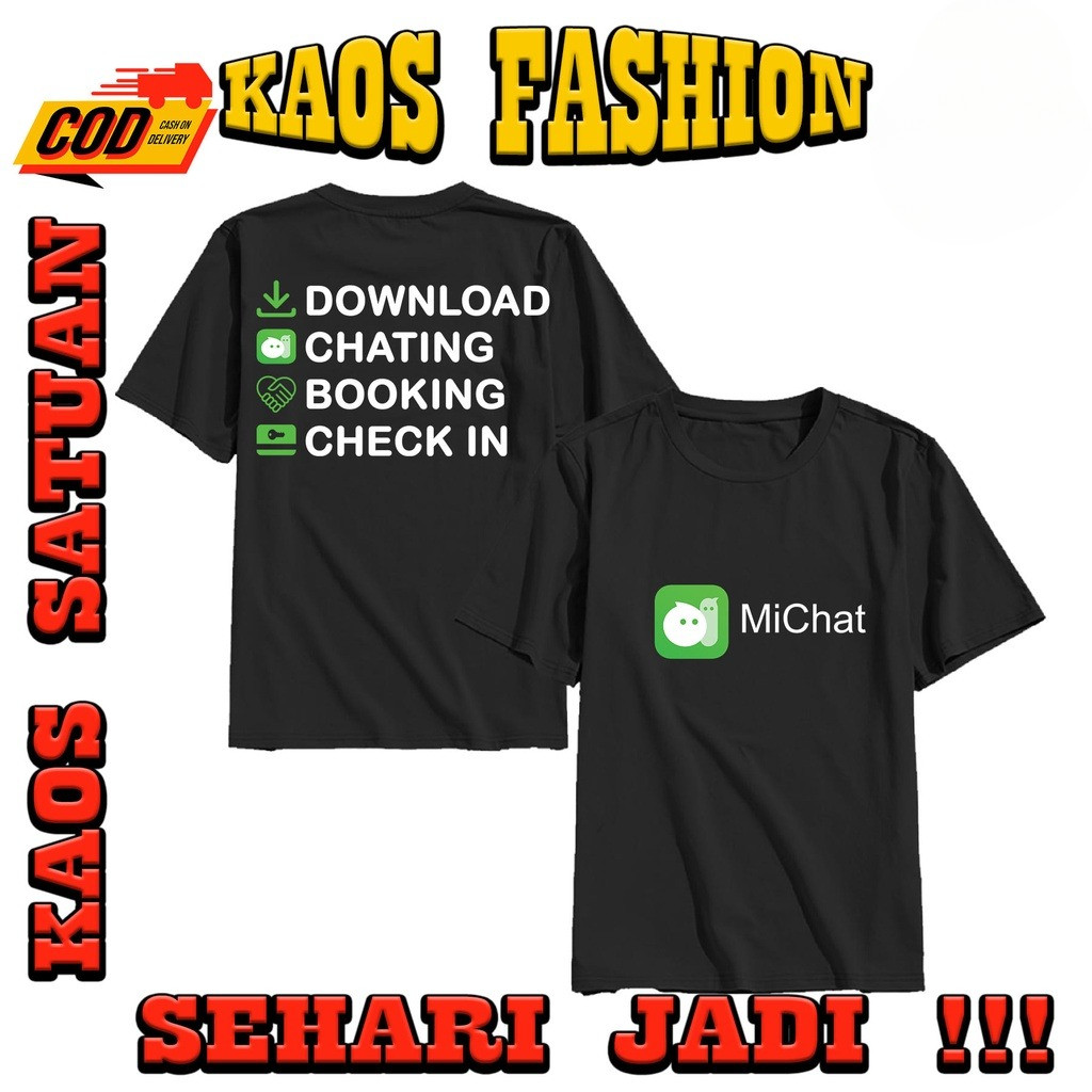 KAOS MICHAT DI WA JADI BADUT DI MICHAT JADI RAJA KAOS KATA KATA MICHAT KAOS BAJU DISTRO ARTISHIRT