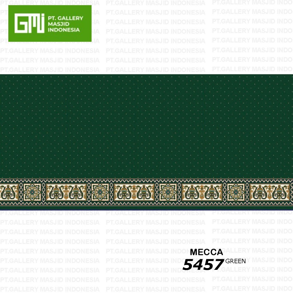 Karpet Lantai Meteran Masjid Mecca Warna Hijau / Merah / Karpet Lantai Mushola
