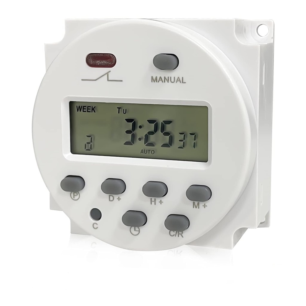 Sakelar Relay Timer Terprogram Siklus 7 Hari 16A 250Vac/12V-24V Dc Tegangan Lebar untuk Lampu Jalan 