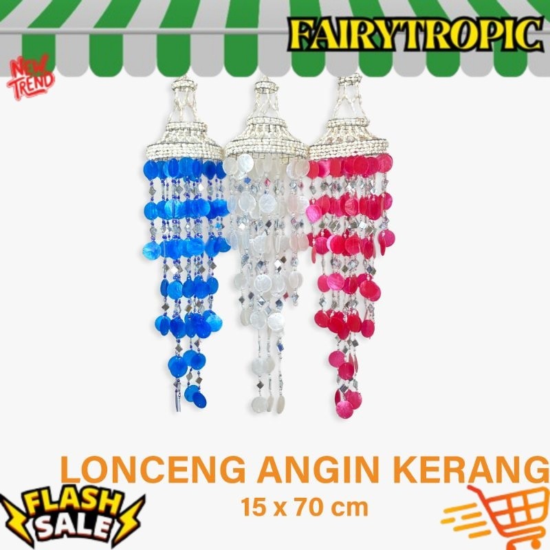 Lonceng Angin Kerang - Wind Chime - Kerang Gantungan - Kerang Kap Lampu - Kerang Dekorasi - Kerang S