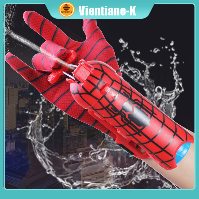 Mainan Anak Sarung Tangan Spiderman / Launcher Spray / Tembakan Jaring Spider Man