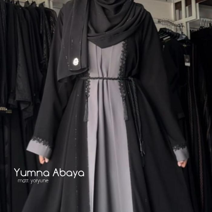 YUMNA ABAYA - ABAYA OUTER HITAM BY ASY SYAKIRA FASHION - Yumna Abu, S