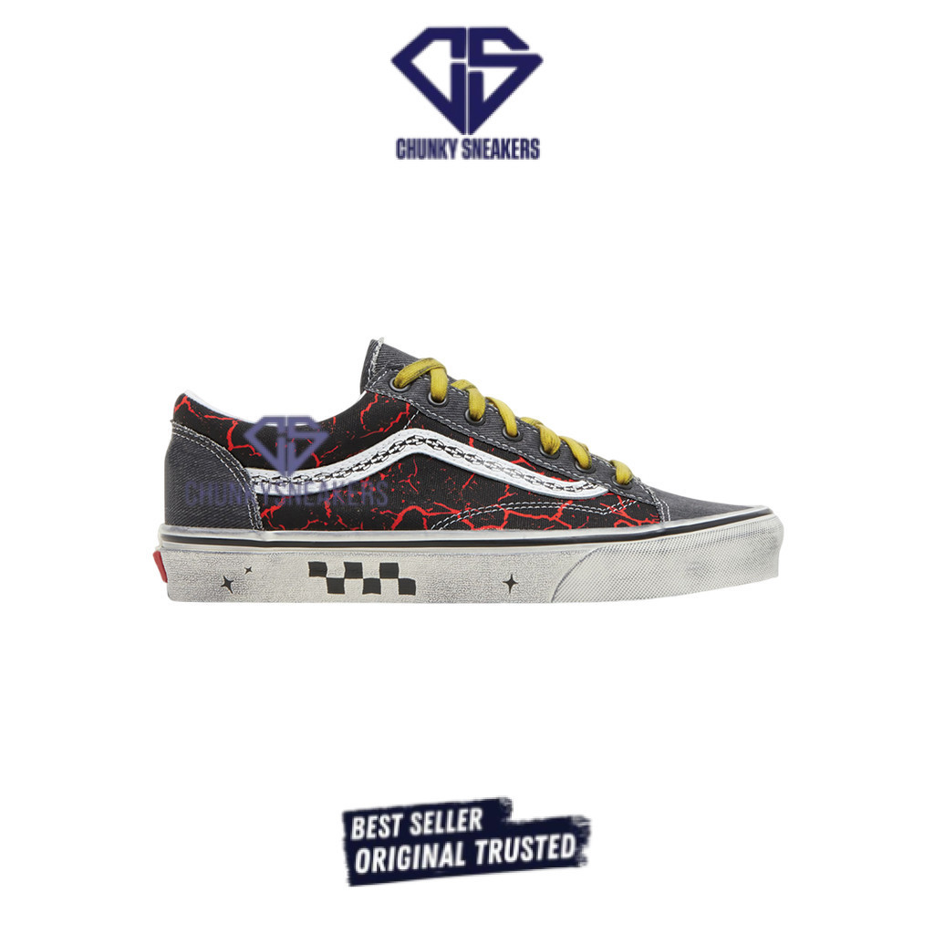 Sepatu Sepatu Vans X Stranger Things Style 36 Black Red Yellow 100% Original BNIB