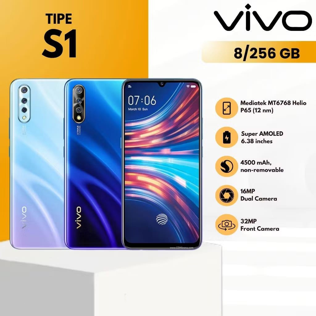 HP VIVO S1 RAM 8/256GB  Smartphone Fullset Garansi 12 Bulan