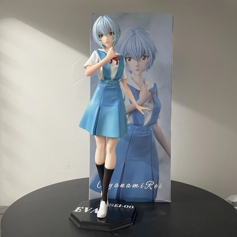 Ayanami Rei Figure School Uniform Ayanami Rei Figures Anime Merchandise Model Statue Doll Desk Decor