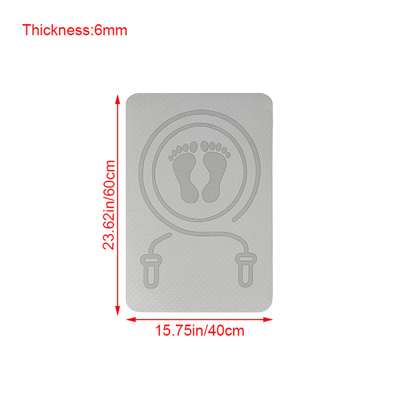 ZZ 6MM Skipping Rope Mat Anti-noise Jump Rope Mat Floor Mats Exercise Shock Absorption Yoga Mat TPE 