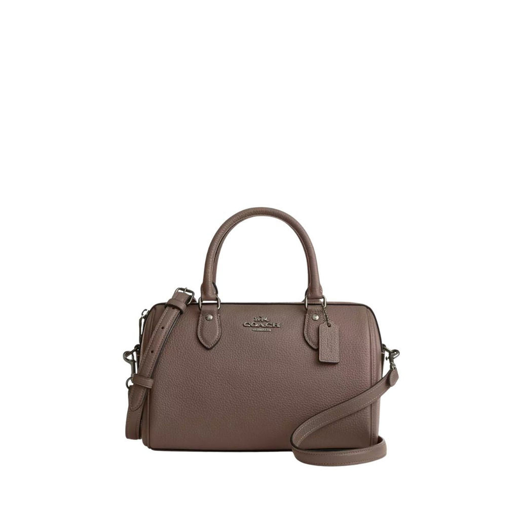 COACH Rowan Satchel Bag Gunmetal Dark Stone