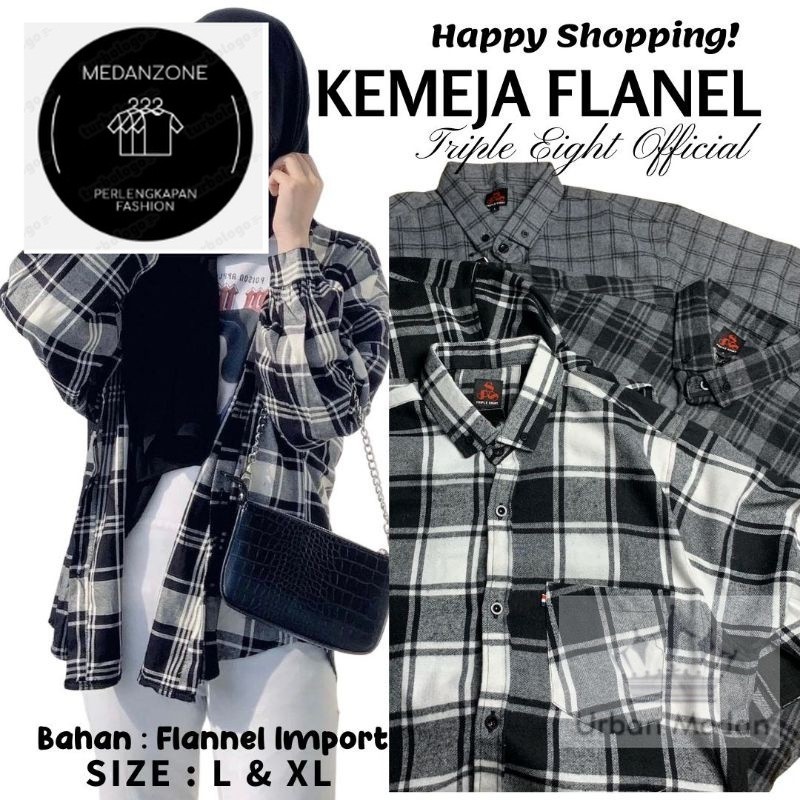Kemeja Flanel Premium Terlaris / Lengan Panjang / Kemeja Wanita Motif Kotak kotak Unisex Casual Kame