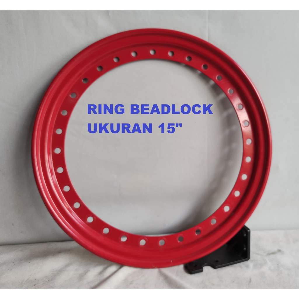 RING VELG BEADLOCK STEEL / BESI UKURAN 15 INCI RED / MERAH ( Beadlock 15 Red )