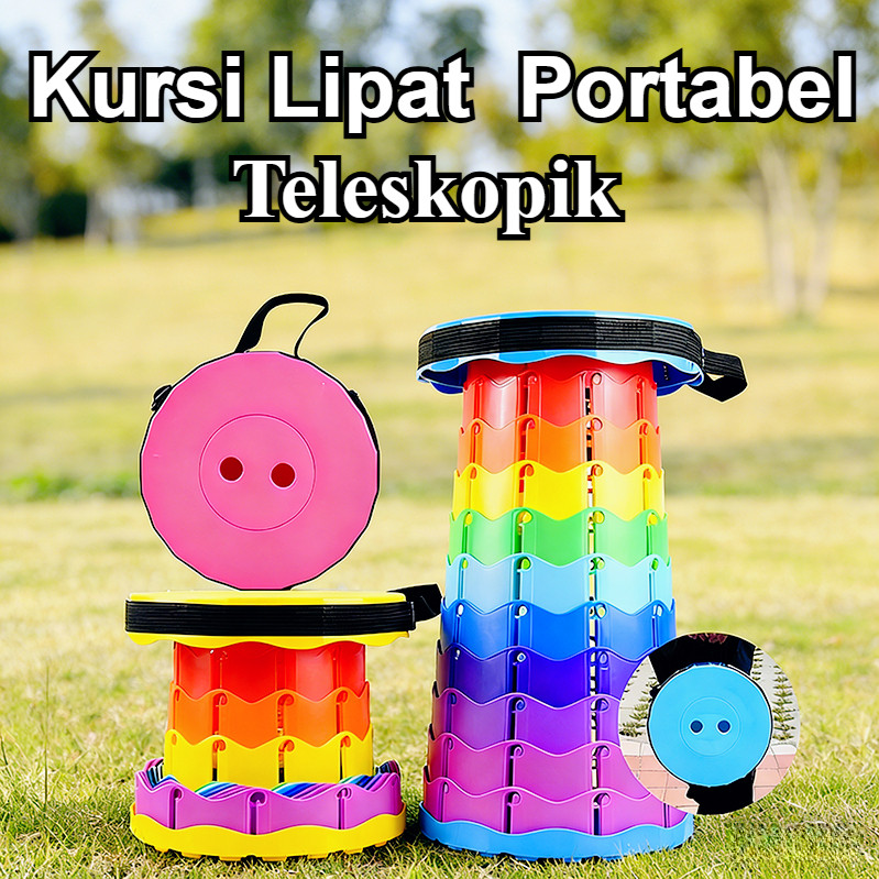 everleafco - Kursi Lipat Ringan untuk Outdoor Bangku Teleskopik Portabel Plastik Berkualitas Tinggi 