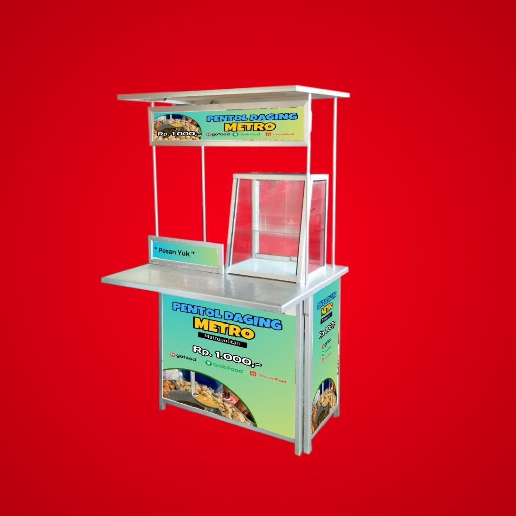 Booth Portable Alumunium / Gerobak Lipat / Meja Lipat / Event Desk