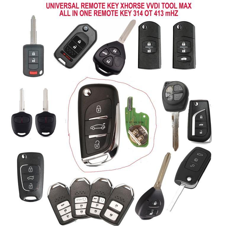 UNIVERSAL KUNCI REMOTE+SUPER CHIP-XHORSE COCOK UNTUK SEMUA KENDARAAN BEST