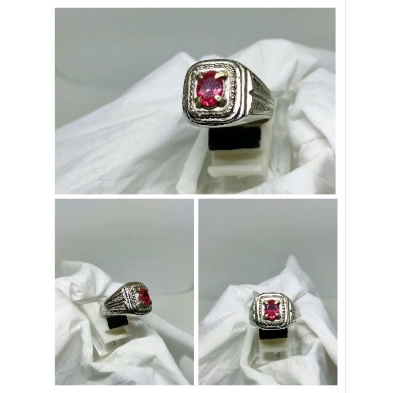 Batu Akik Merah Siem Bangkok Cutting dim 8×6 rose cuting atas rindu akik