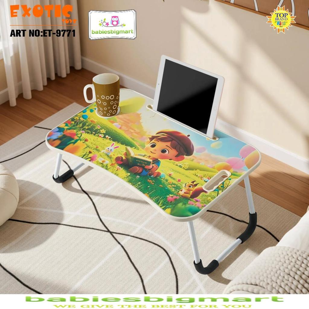 Meja Belajar Lipat Portable Meja Laptop Import Tipe Oval EXOTIC ET 9711 / 9772