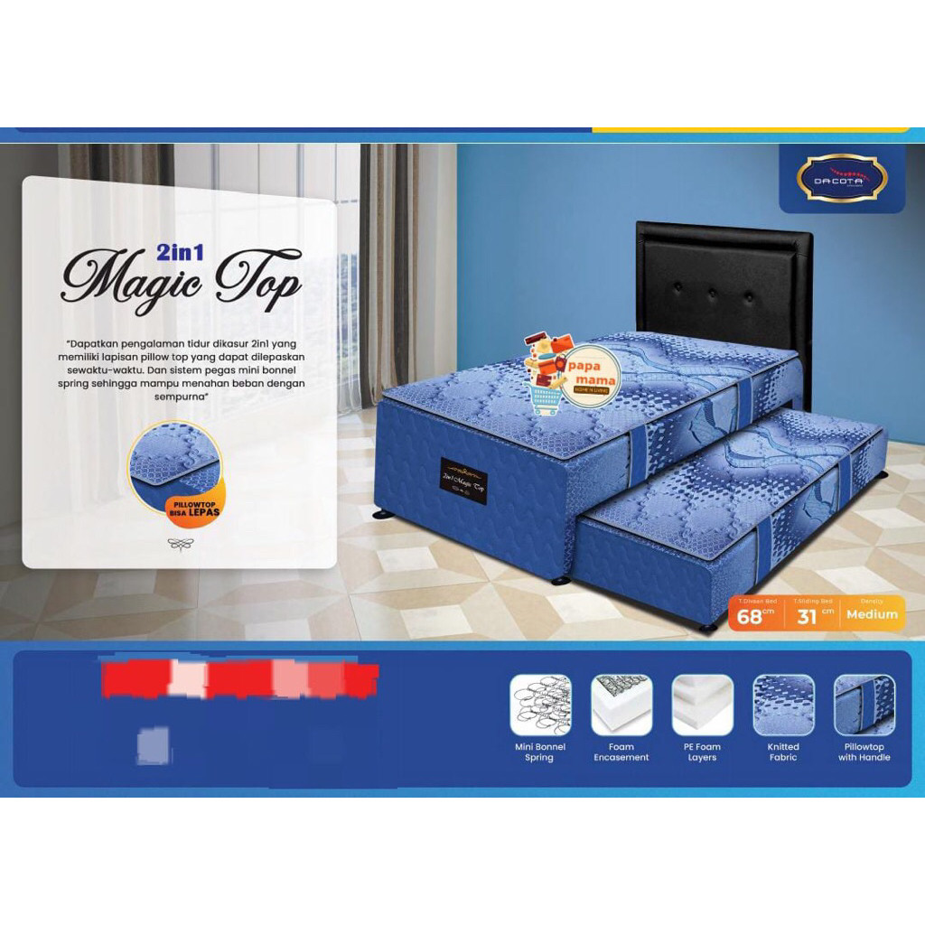 Springbed Dacota 2in1 Magic Top 100x120 - Springbed Anak - Medan